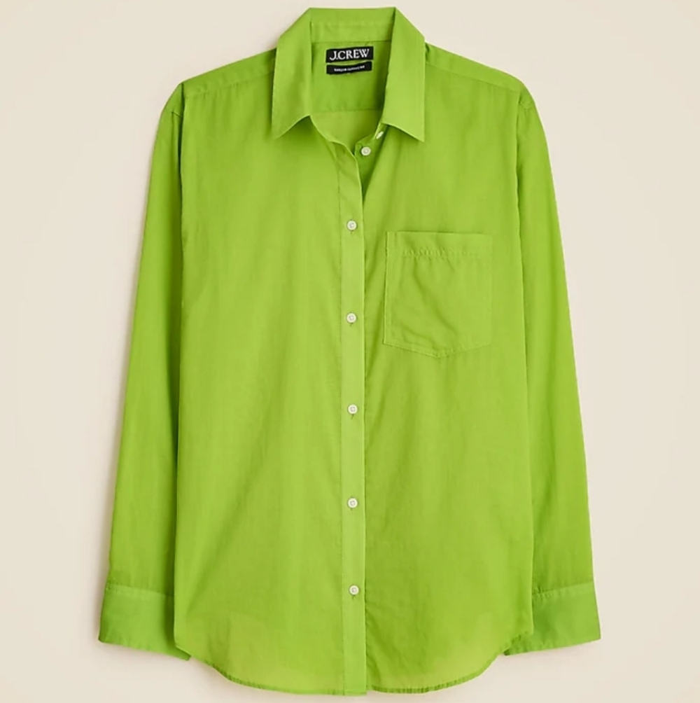 J Crew Garçon classic shirt in cotton voile CK047 Size 4 NWT